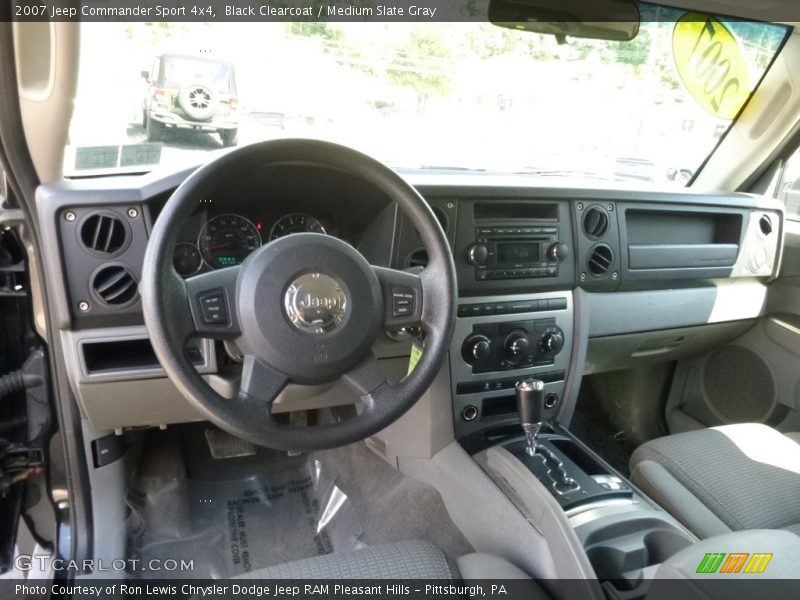 Black Clearcoat / Medium Slate Gray 2007 Jeep Commander Sport 4x4