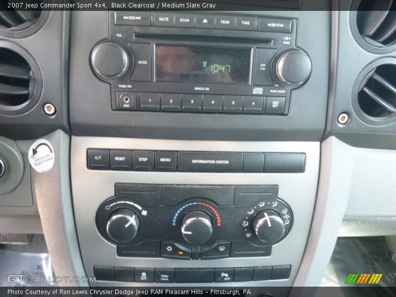 Black Clearcoat / Medium Slate Gray 2007 Jeep Commander Sport 4x4