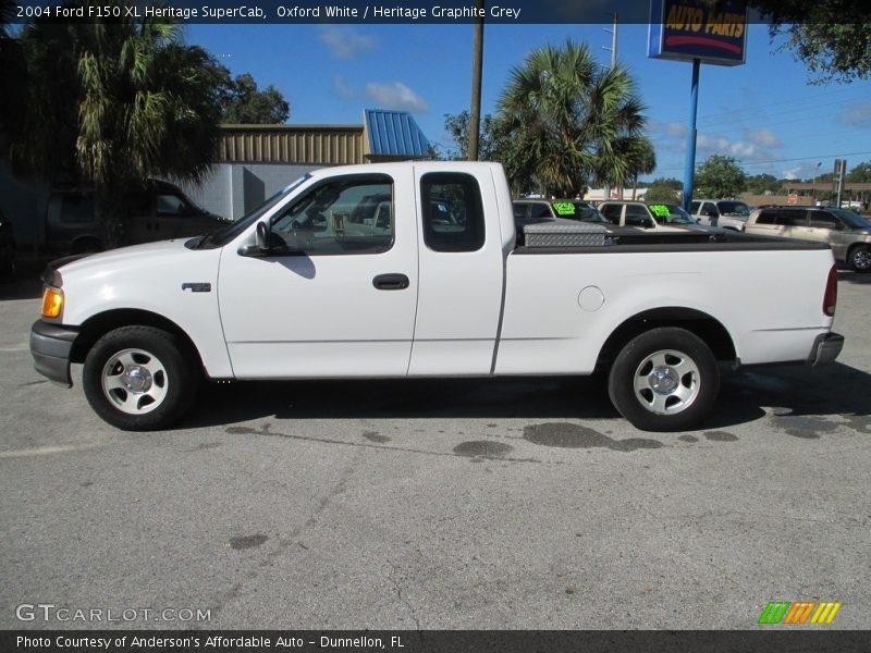 Oxford White / Heritage Graphite Grey 2004 Ford F150 XL Heritage SuperCab