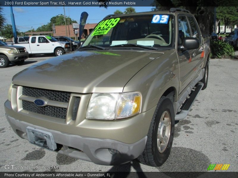 Harvest Gold Metallic / Medium Pebble 2003 Ford Explorer Sport Trac XLS