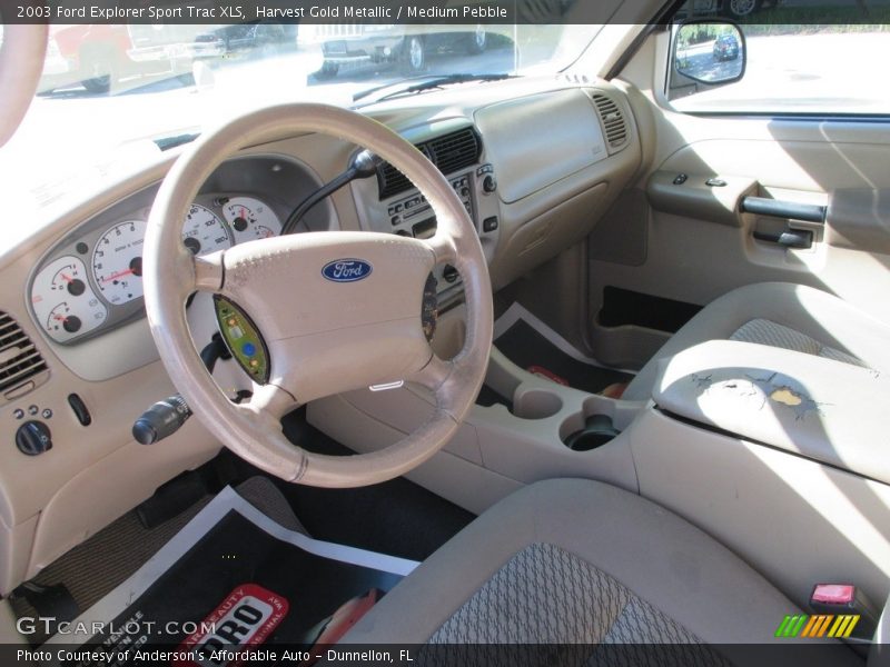 Harvest Gold Metallic / Medium Pebble 2003 Ford Explorer Sport Trac XLS