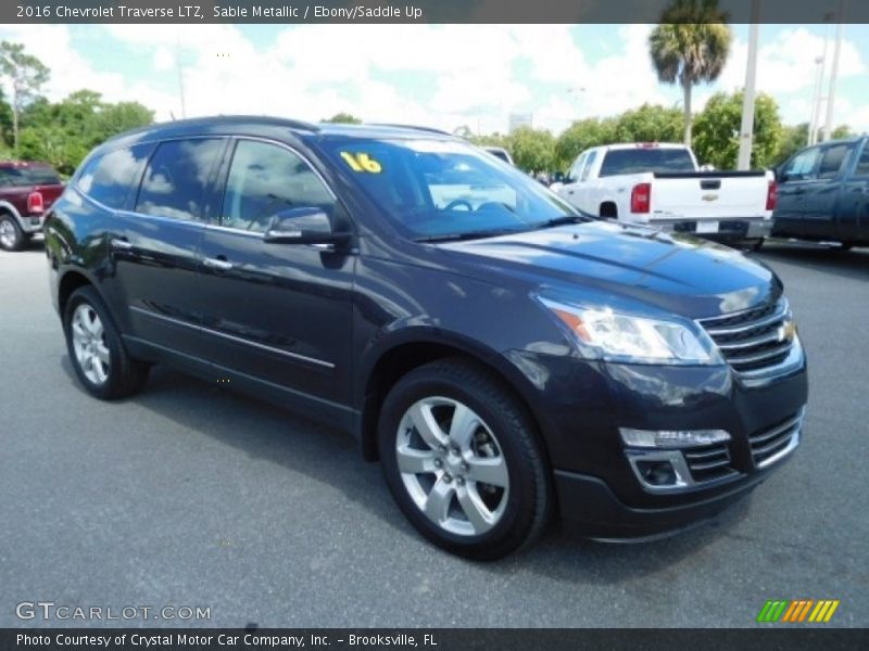 Sable Metallic / Ebony/Saddle Up 2016 Chevrolet Traverse LTZ