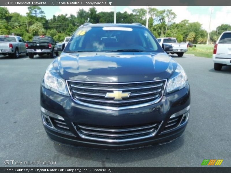 Sable Metallic / Ebony/Saddle Up 2016 Chevrolet Traverse LTZ