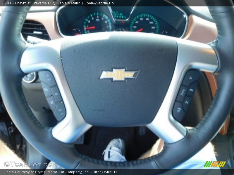 Sable Metallic / Ebony/Saddle Up 2016 Chevrolet Traverse LTZ