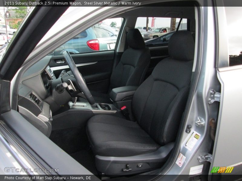 Steel Silver Metallic / Warm Ivory 2011 Subaru Outback 2.5i Premium Wagon
