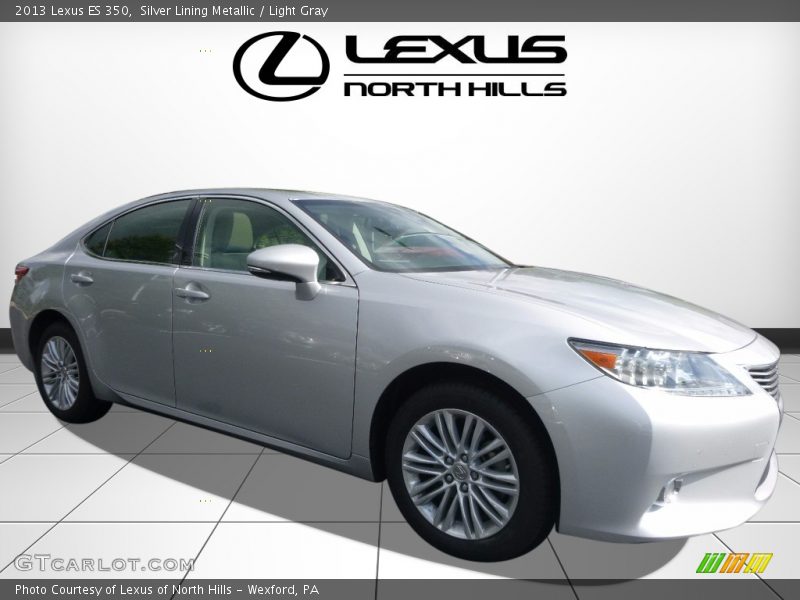 Silver Lining Metallic / Light Gray 2013 Lexus ES 350