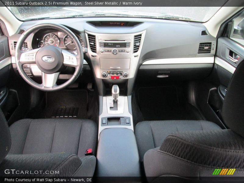 Steel Silver Metallic / Warm Ivory 2011 Subaru Outback 2.5i Premium Wagon