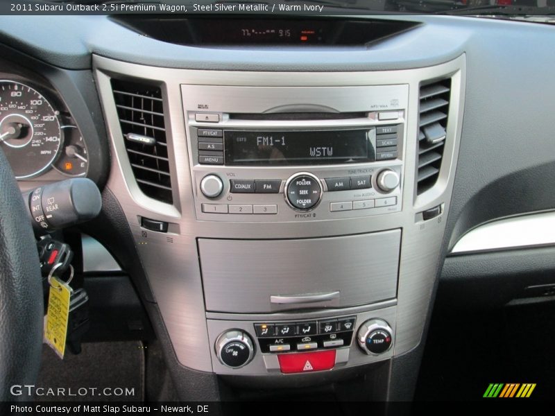 Steel Silver Metallic / Warm Ivory 2011 Subaru Outback 2.5i Premium Wagon
