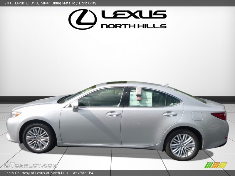 Silver Lining Metallic / Light Gray 2013 Lexus ES 350