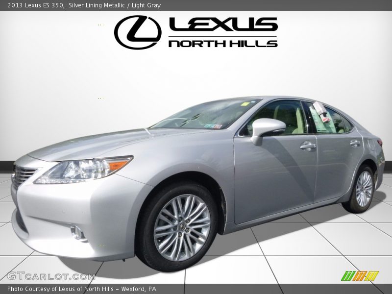 Silver Lining Metallic / Light Gray 2013 Lexus ES 350