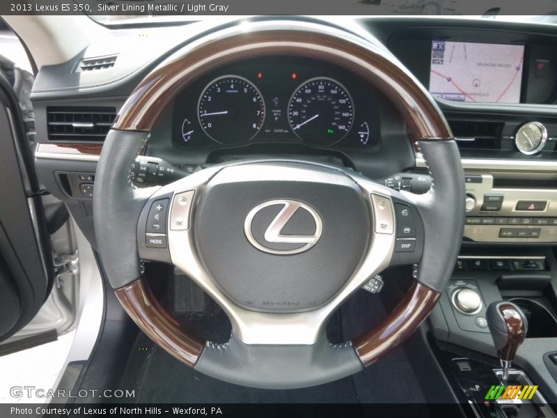 Silver Lining Metallic / Light Gray 2013 Lexus ES 350