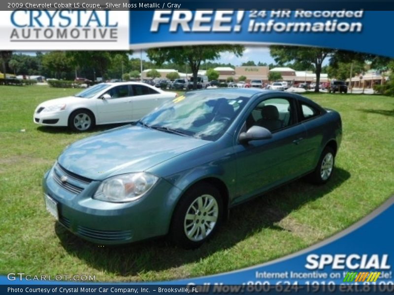 Silver Moss Metallic / Gray 2009 Chevrolet Cobalt LS Coupe