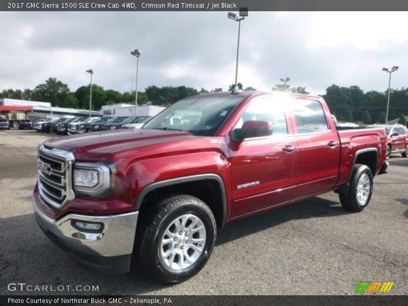 Crimson Red Tintcoat / Jet Black 2017 GMC Sierra 1500 SLE Crew Cab 4WD