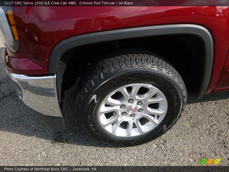 Crimson Red Tintcoat / Jet Black 2017 GMC Sierra 1500 SLE Crew Cab 4WD
