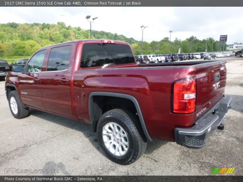 Crimson Red Tintcoat / Jet Black 2017 GMC Sierra 1500 SLE Crew Cab 4WD