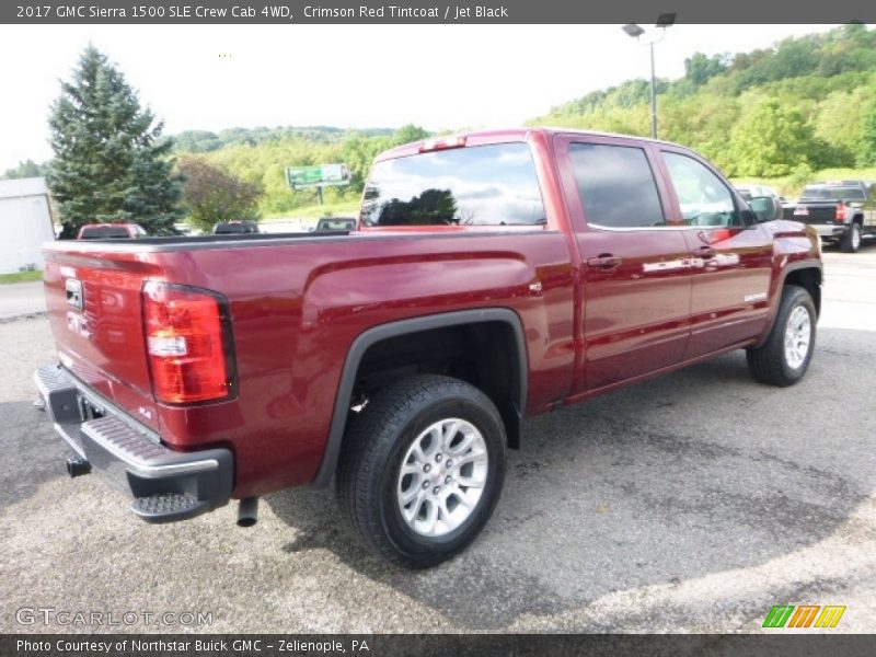 Crimson Red Tintcoat / Jet Black 2017 GMC Sierra 1500 SLE Crew Cab 4WD