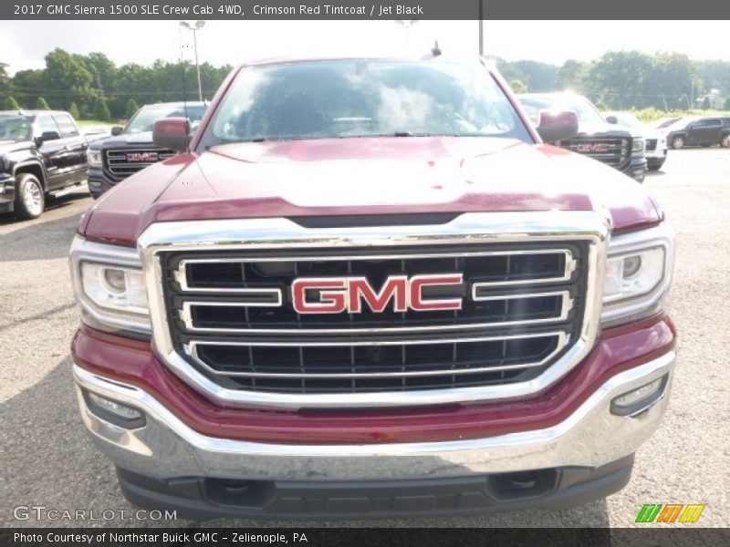 Crimson Red Tintcoat / Jet Black 2017 GMC Sierra 1500 SLE Crew Cab 4WD