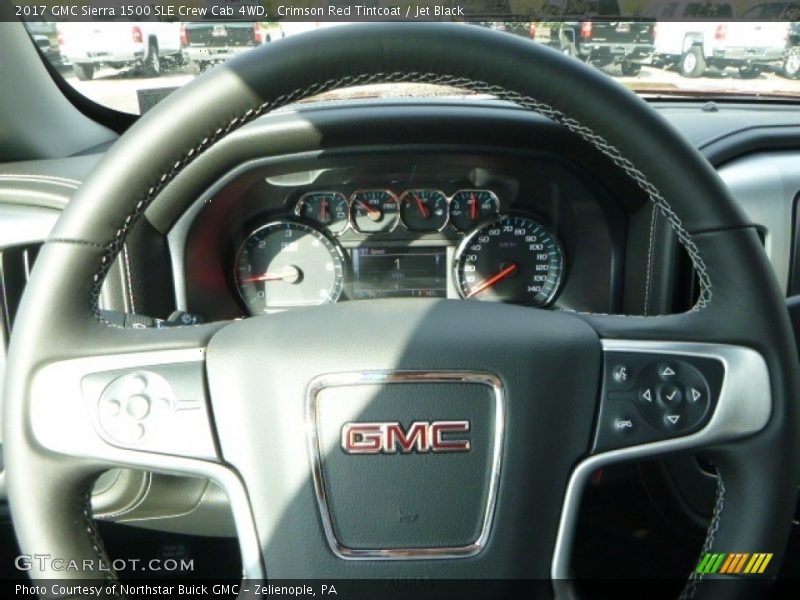 Crimson Red Tintcoat / Jet Black 2017 GMC Sierra 1500 SLE Crew Cab 4WD