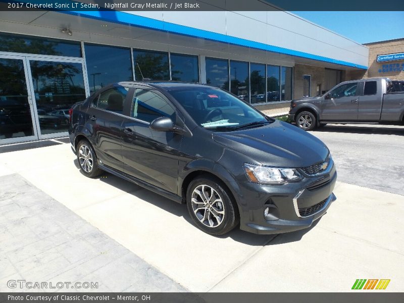 Nightfall Gray Metallic / Jet Black 2017 Chevrolet Sonic LT Sedan