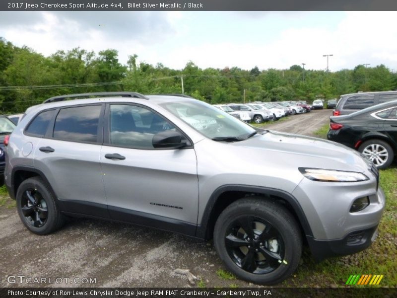 Billet Silver Metallic / Black 2017 Jeep Cherokee Sport Altitude 4x4