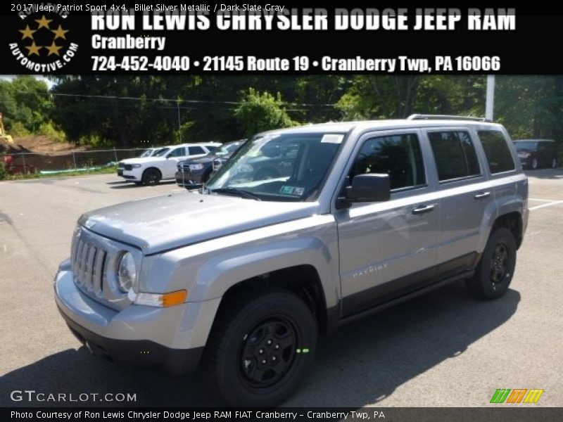 Billet Silver Metallic / Dark Slate Gray 2017 Jeep Patriot Sport 4x4