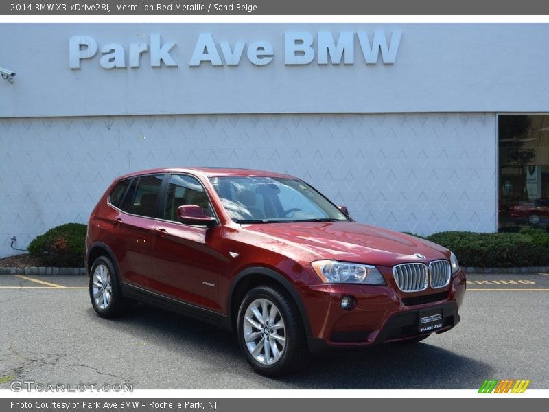 Vermilion Red Metallic / Sand Beige 2014 BMW X3 xDrive28i