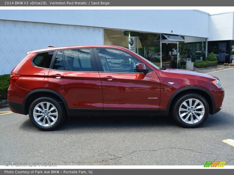 Vermilion Red Metallic / Sand Beige 2014 BMW X3 xDrive28i