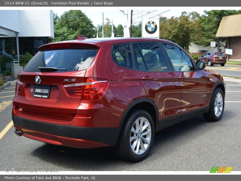 Vermilion Red Metallic / Sand Beige 2014 BMW X3 xDrive28i