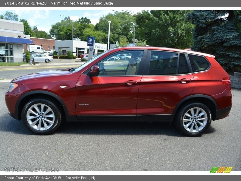 Vermilion Red Metallic / Sand Beige 2014 BMW X3 xDrive28i