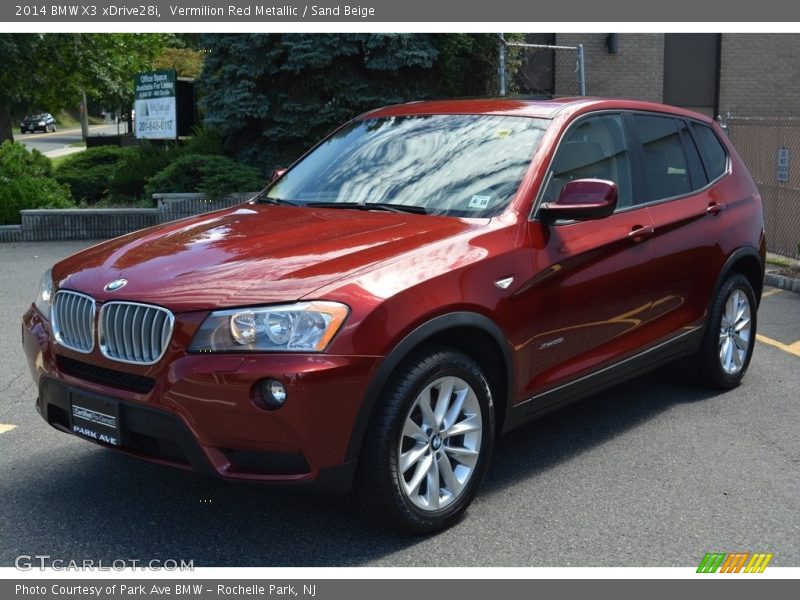 Vermilion Red Metallic / Sand Beige 2014 BMW X3 xDrive28i