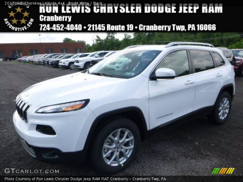 Bright White / Black 2017 Jeep Cherokee Latitude 4x4