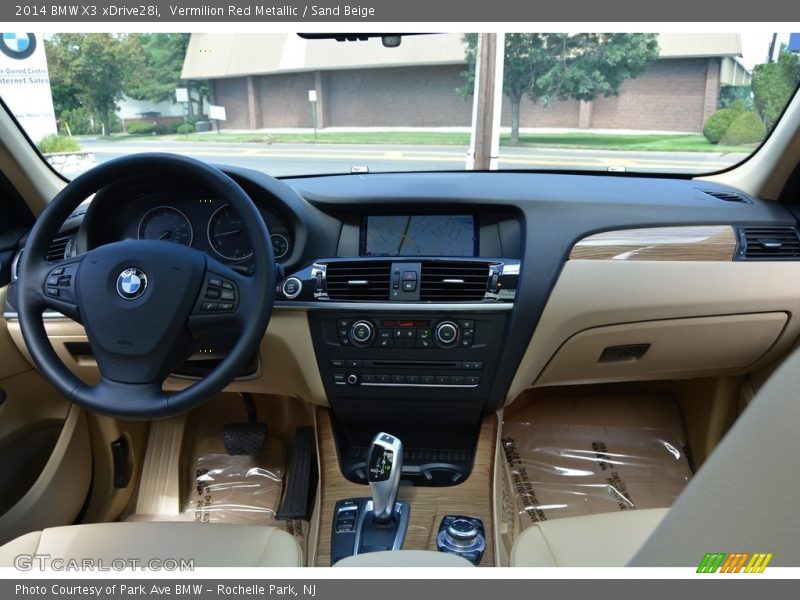 Vermilion Red Metallic / Sand Beige 2014 BMW X3 xDrive28i