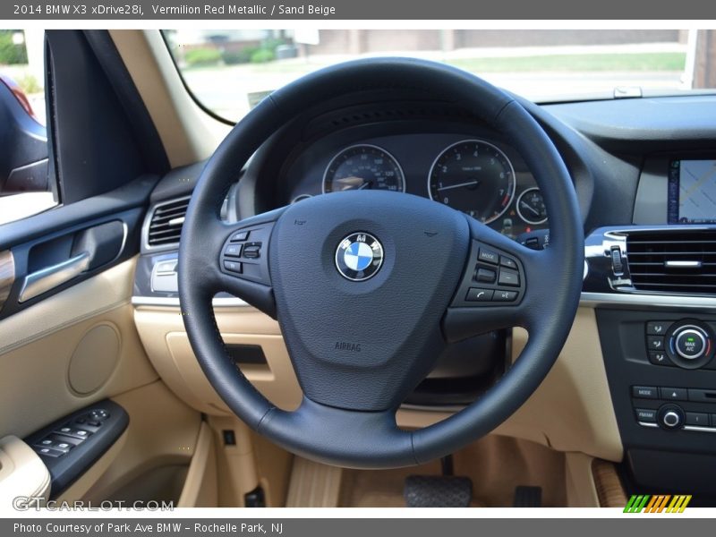 Vermilion Red Metallic / Sand Beige 2014 BMW X3 xDrive28i