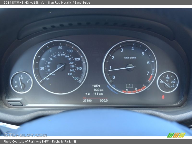 Vermilion Red Metallic / Sand Beige 2014 BMW X3 xDrive28i