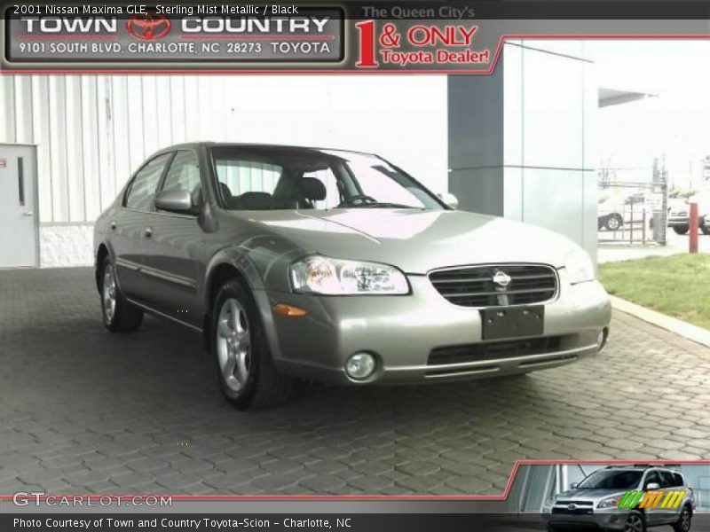 Sterling Mist Metallic / Black 2001 Nissan Maxima GLE