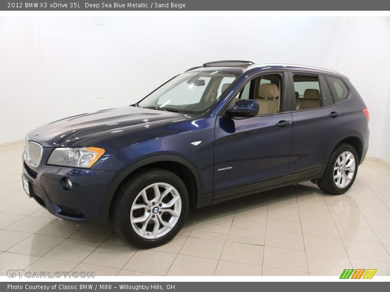 Deep Sea Blue Metallic / Sand Beige 2012 BMW X3 xDrive 35i