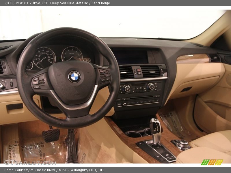 Deep Sea Blue Metallic / Sand Beige 2012 BMW X3 xDrive 35i