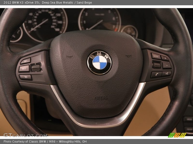 Deep Sea Blue Metallic / Sand Beige 2012 BMW X3 xDrive 35i