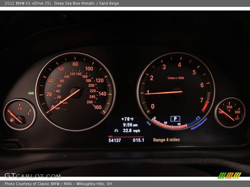 Deep Sea Blue Metallic / Sand Beige 2012 BMW X3 xDrive 35i