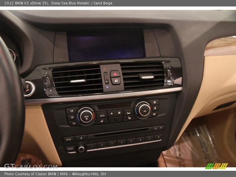 Deep Sea Blue Metallic / Sand Beige 2012 BMW X3 xDrive 35i