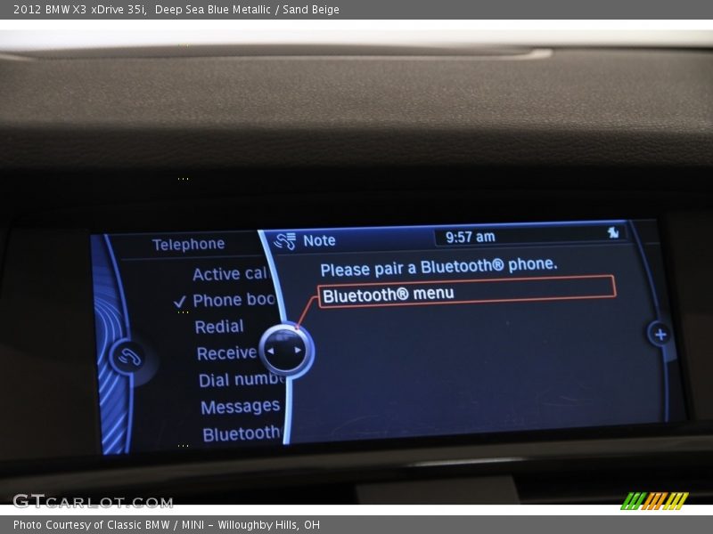 Deep Sea Blue Metallic / Sand Beige 2012 BMW X3 xDrive 35i