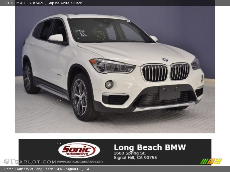 Alpine White / Black 2016 BMW X1 xDrive28i