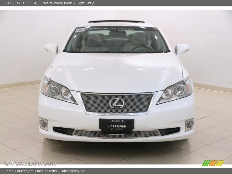 Starfire White Pearl / Light Gray 2012 Lexus ES 350