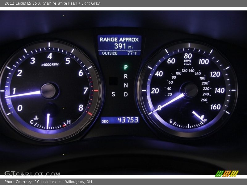 Starfire White Pearl / Light Gray 2012 Lexus ES 350