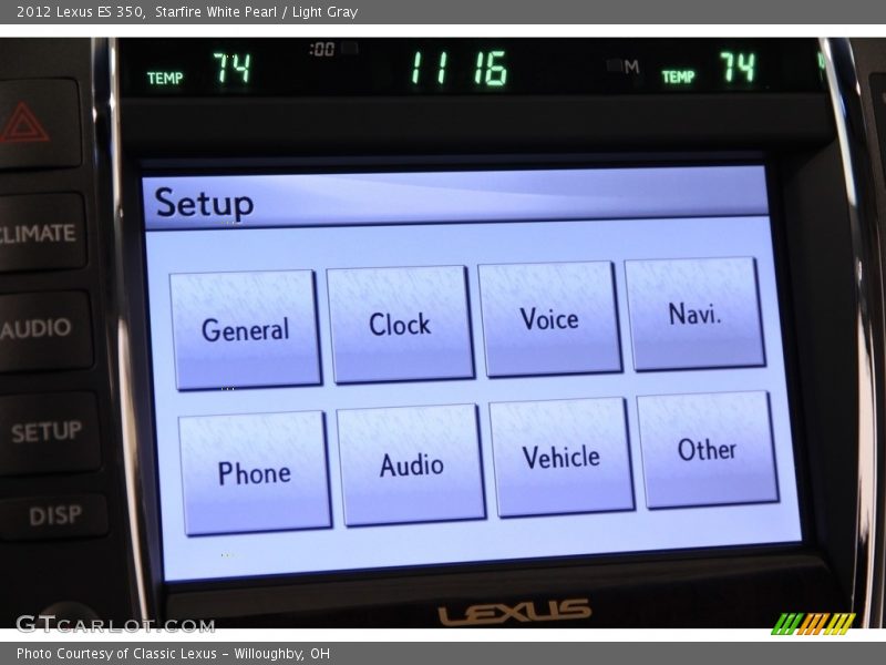 Starfire White Pearl / Light Gray 2012 Lexus ES 350