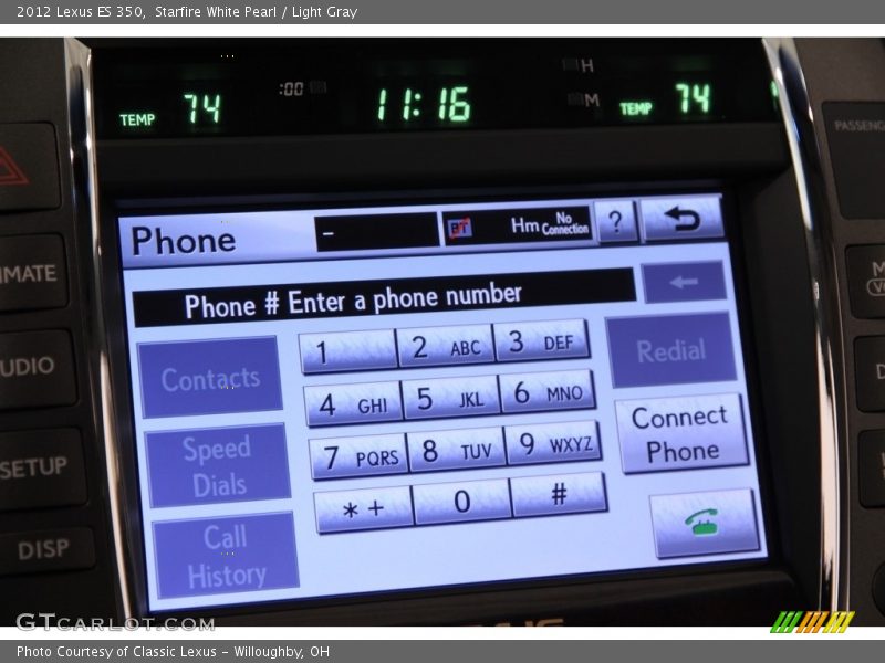 Starfire White Pearl / Light Gray 2012 Lexus ES 350