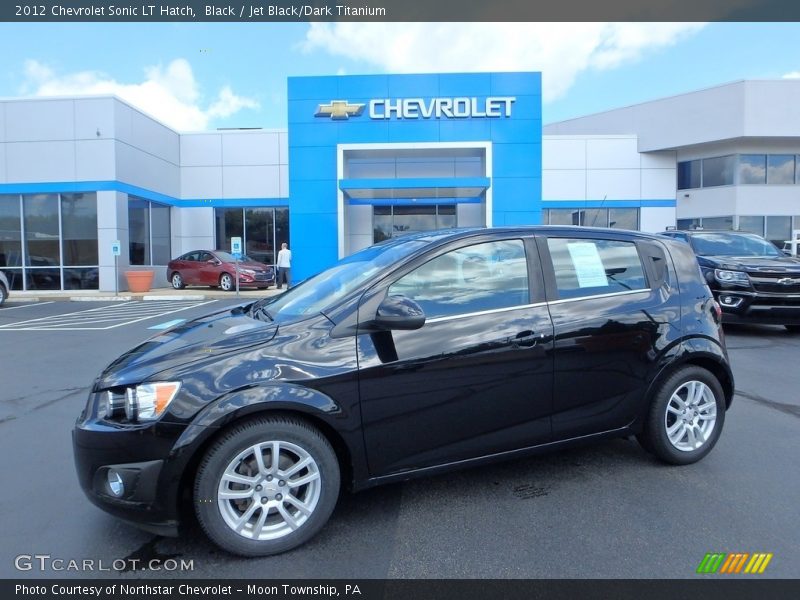 Black / Jet Black/Dark Titanium 2012 Chevrolet Sonic LT Hatch