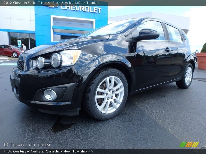 Black / Jet Black/Dark Titanium 2012 Chevrolet Sonic LT Hatch