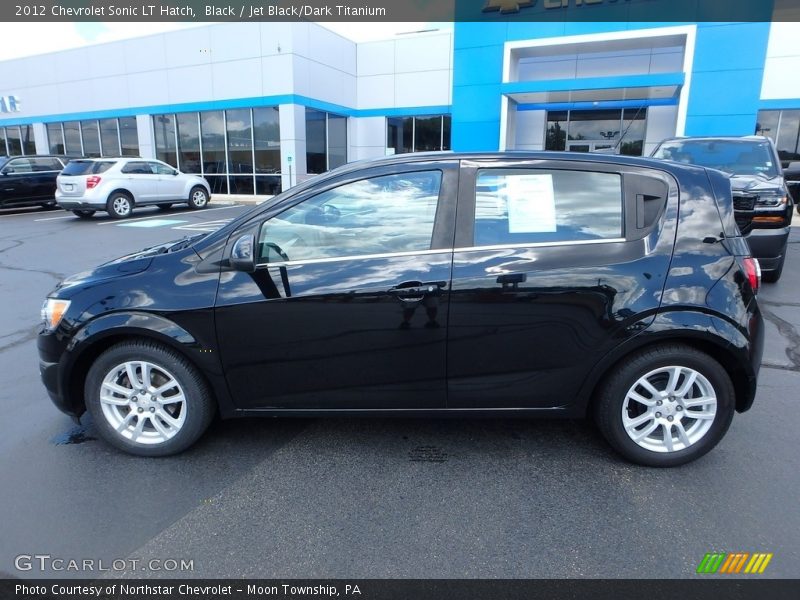 Black / Jet Black/Dark Titanium 2012 Chevrolet Sonic LT Hatch