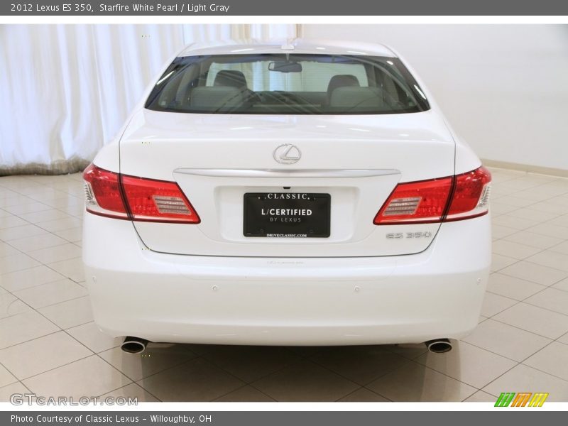 Starfire White Pearl / Light Gray 2012 Lexus ES 350